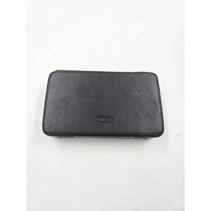 Intec Game Boy Advance GBA Hard Shell Carrying Case Black Fau Leather Felt Lined